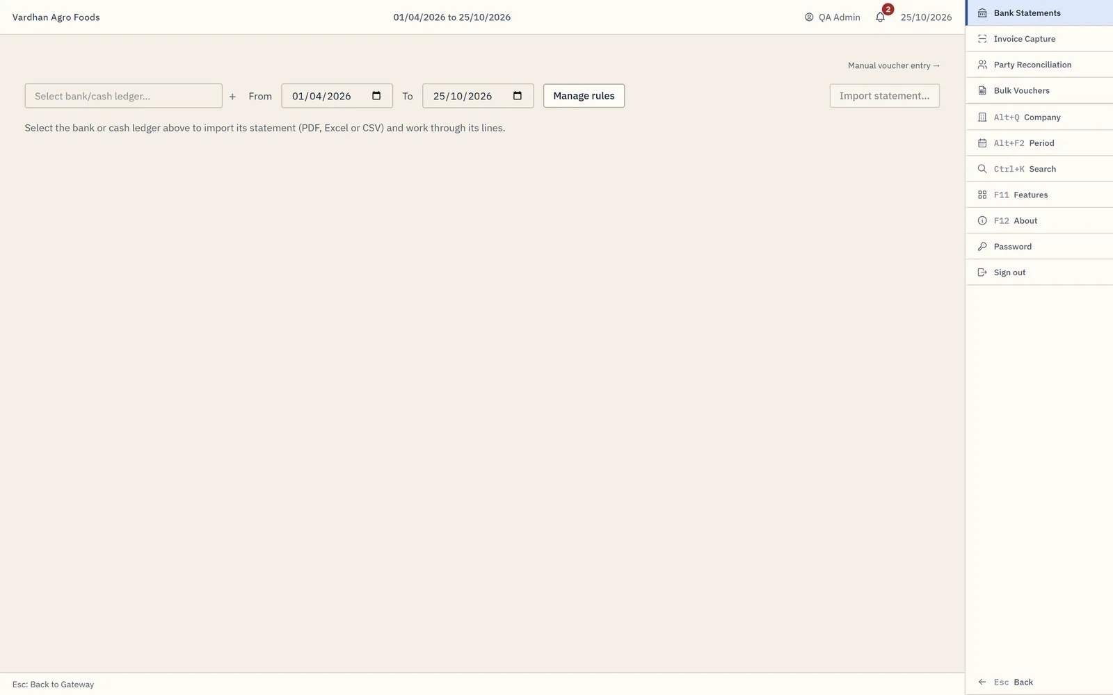Data entry – statement import, invoice capture, bulk entry and reconciliation.