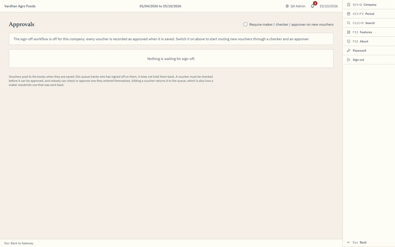 The approvals queue.